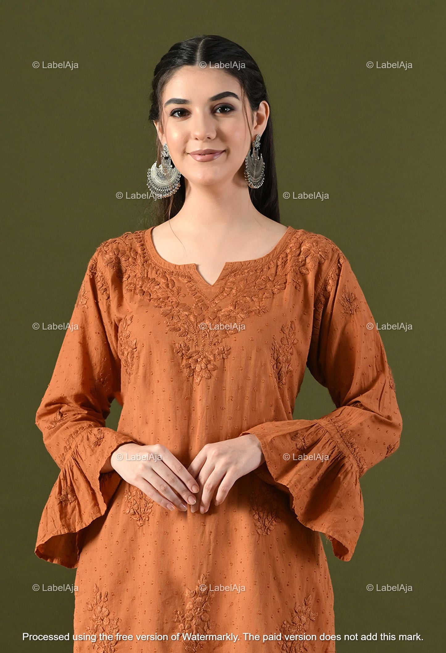 Dia cotton Kurti, Garara and dupatta set
