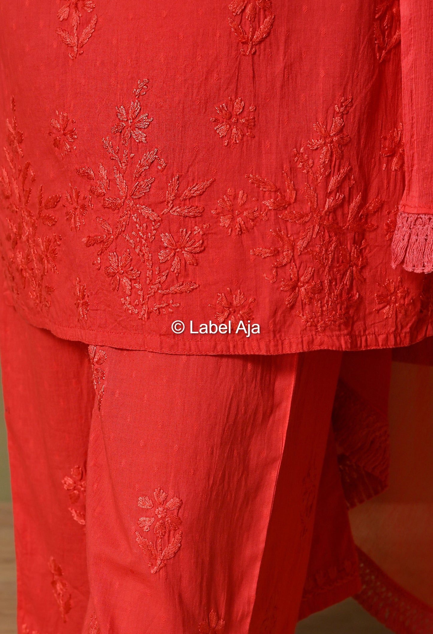 Maya Dobby cotton Kurti, Palazzo and dupatta set
