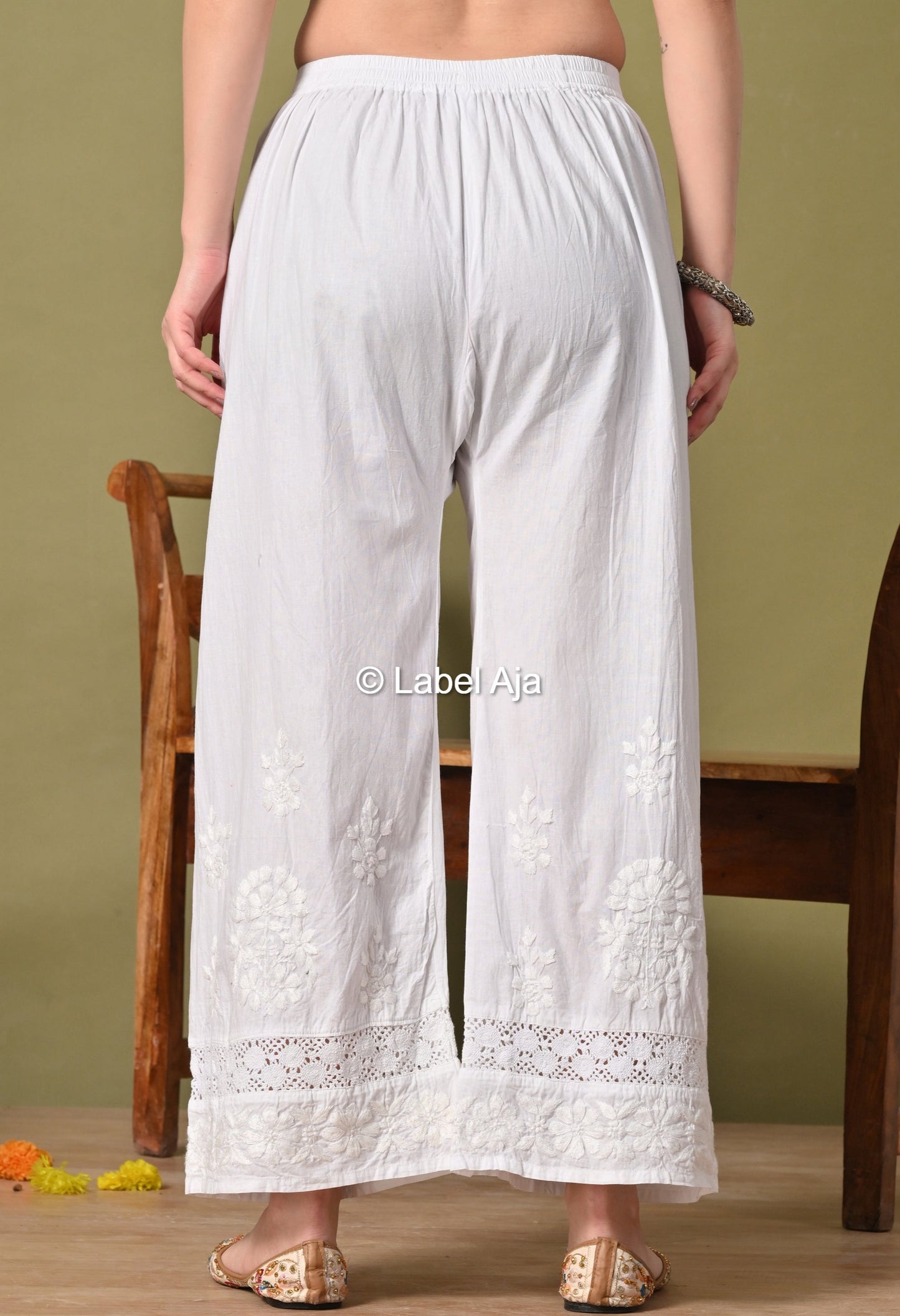 Premium Mul Cotton Chikankari Palazzo