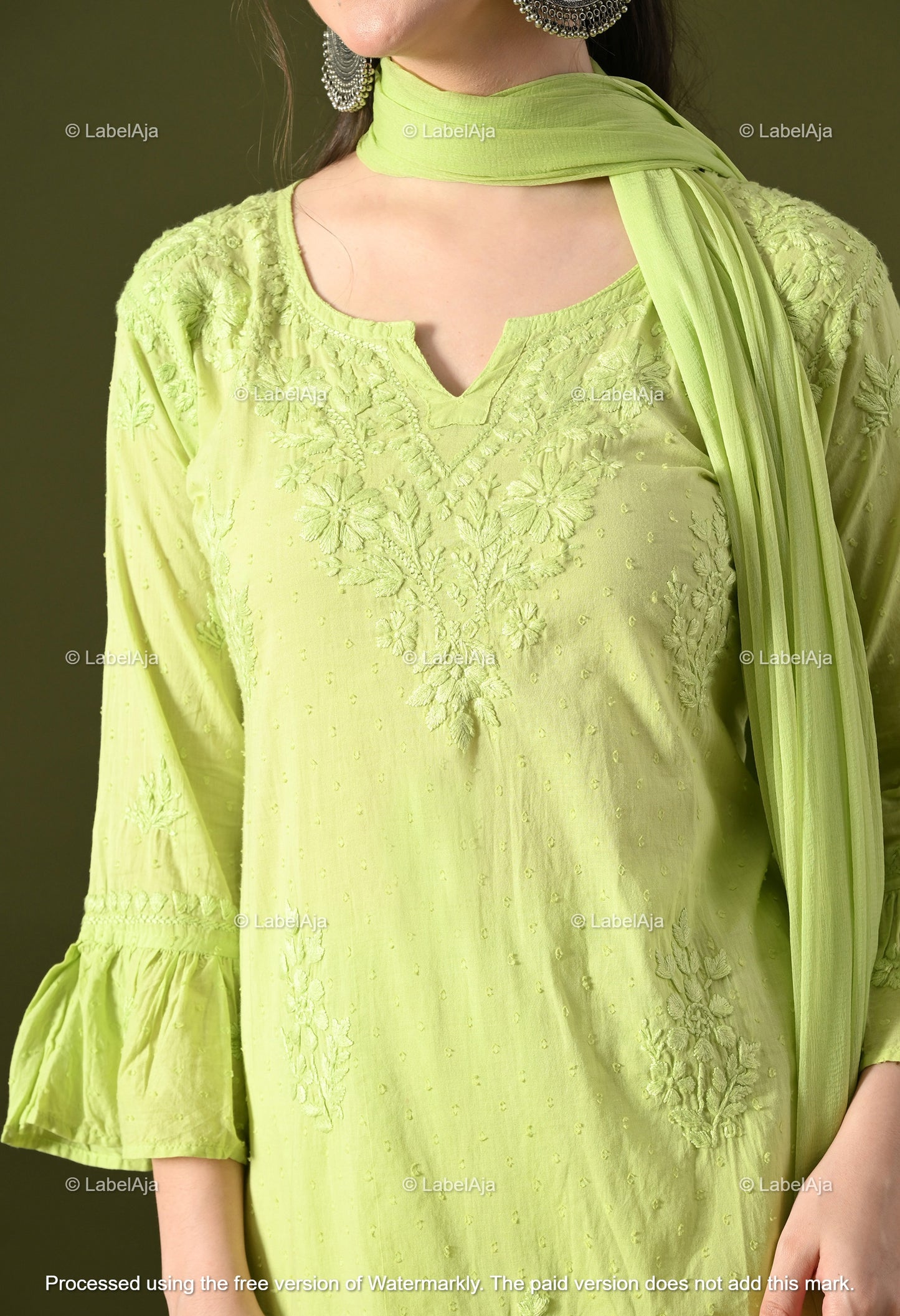 Dia cotton Kurti, Garara and dupatta set