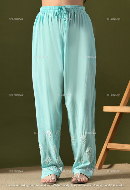 Aavya rayon cotton sleevless  Kurti and Palazzo set