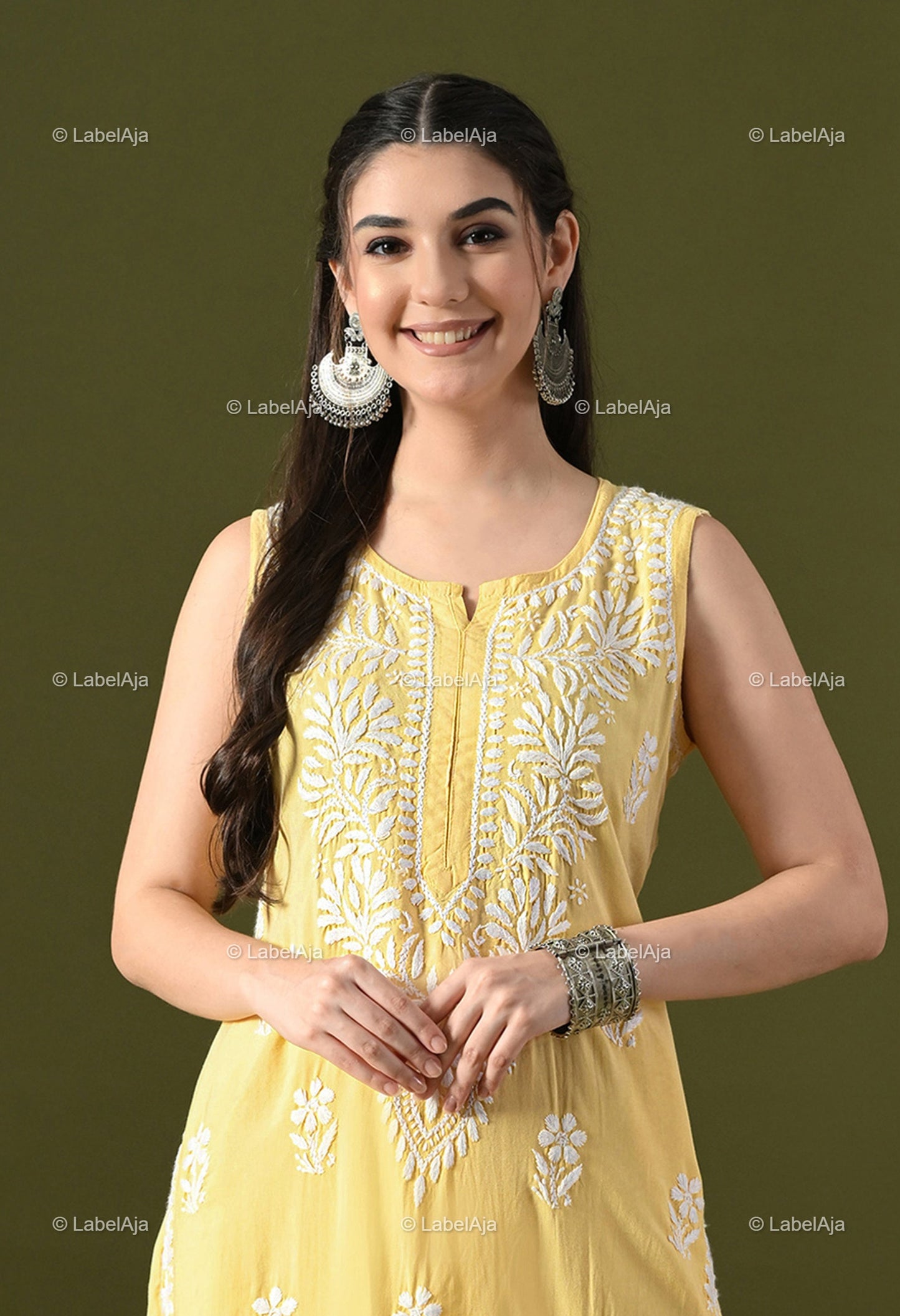 Aavya rayon cotton sleevless  Kurti and Palazzo set