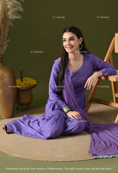 Dia cotton Kurti, Garara and dupatta set