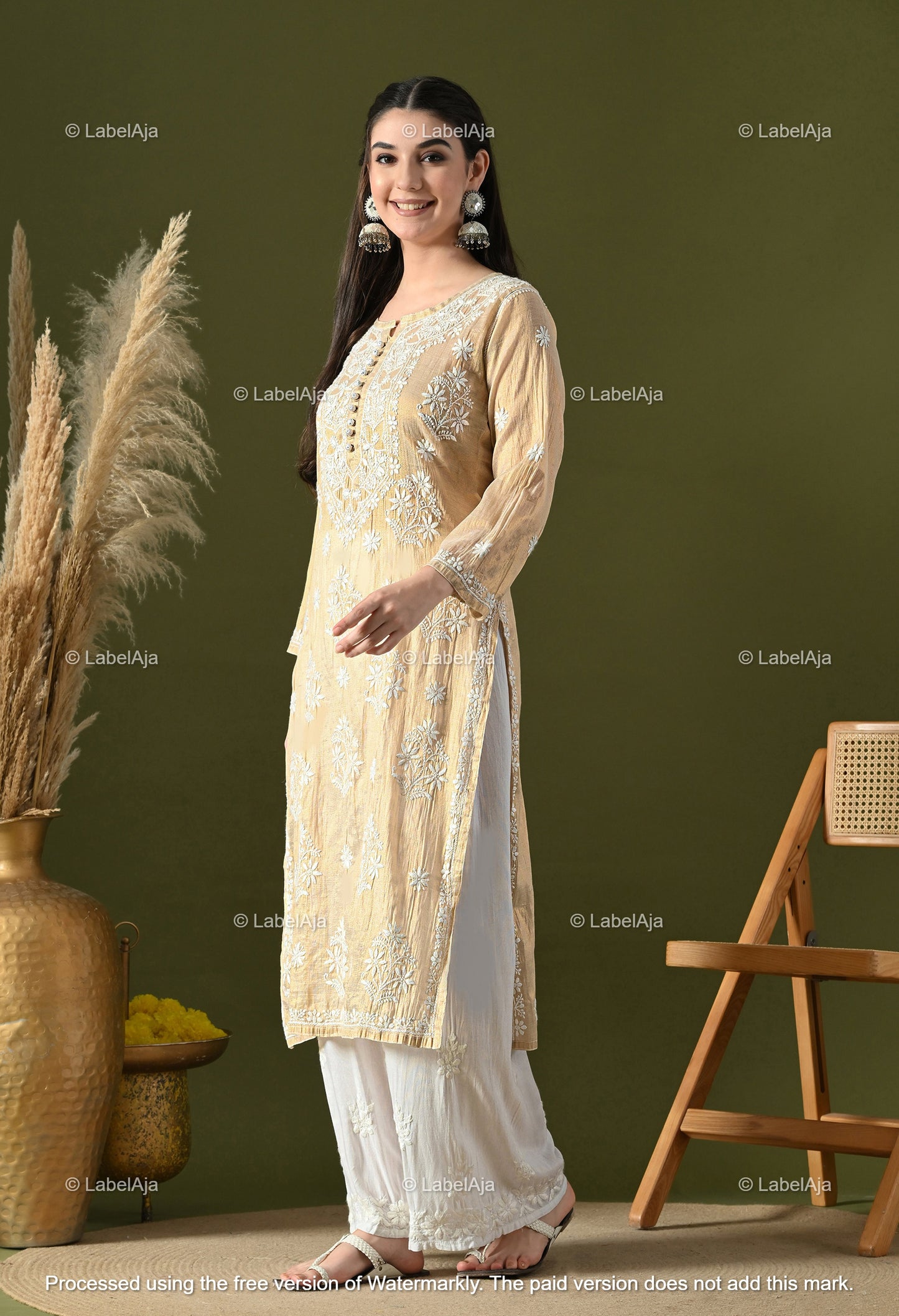 Tissue Chikankari Premium Kurta