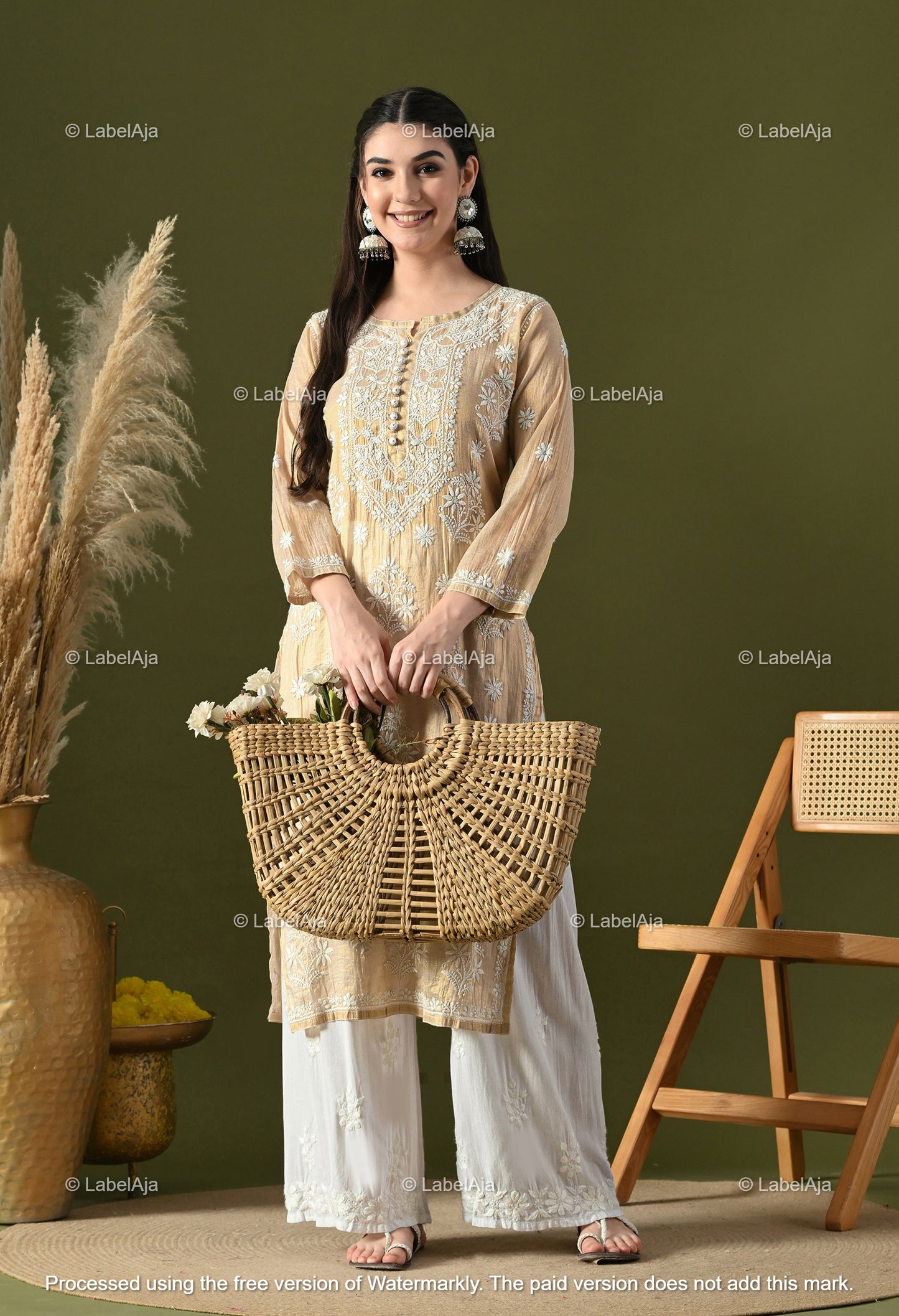Tissue Chikankari Premium Kurta