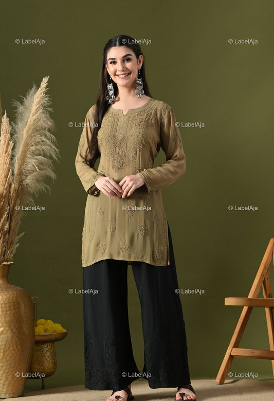 Ayana Viscose Short kurti with Mukaish work
