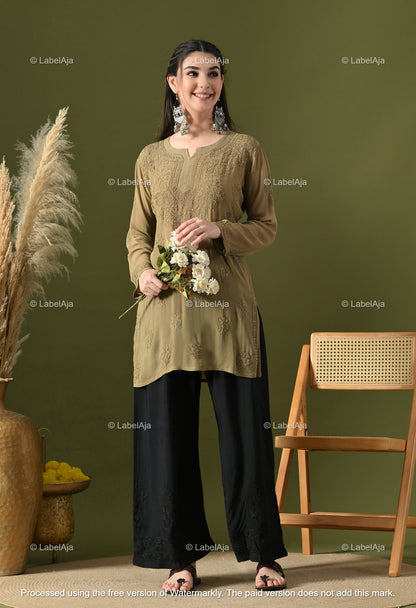 Ayana Viscose Short kurti with Mukaish work