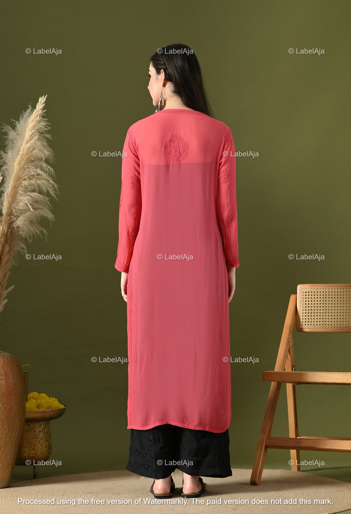 Hoor Viscose kurti with Mukaish work