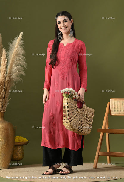 Hoor Viscose kurti with Mukaish work