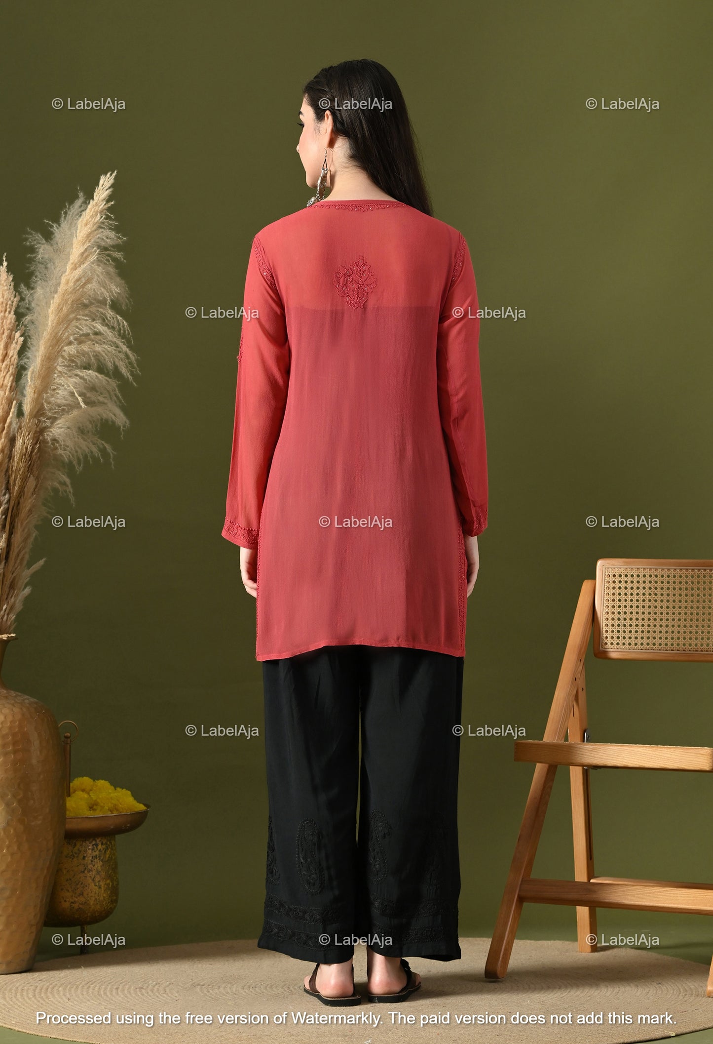 Ayana Viscose Short kurti with Mukaish work