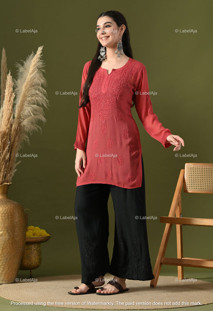 Ayana Viscose Short kurti with Mukaish work
