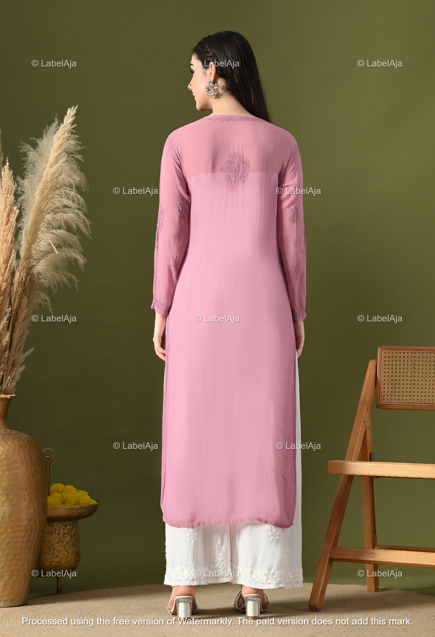 Hoor Viscose kurti with Mukaish work
