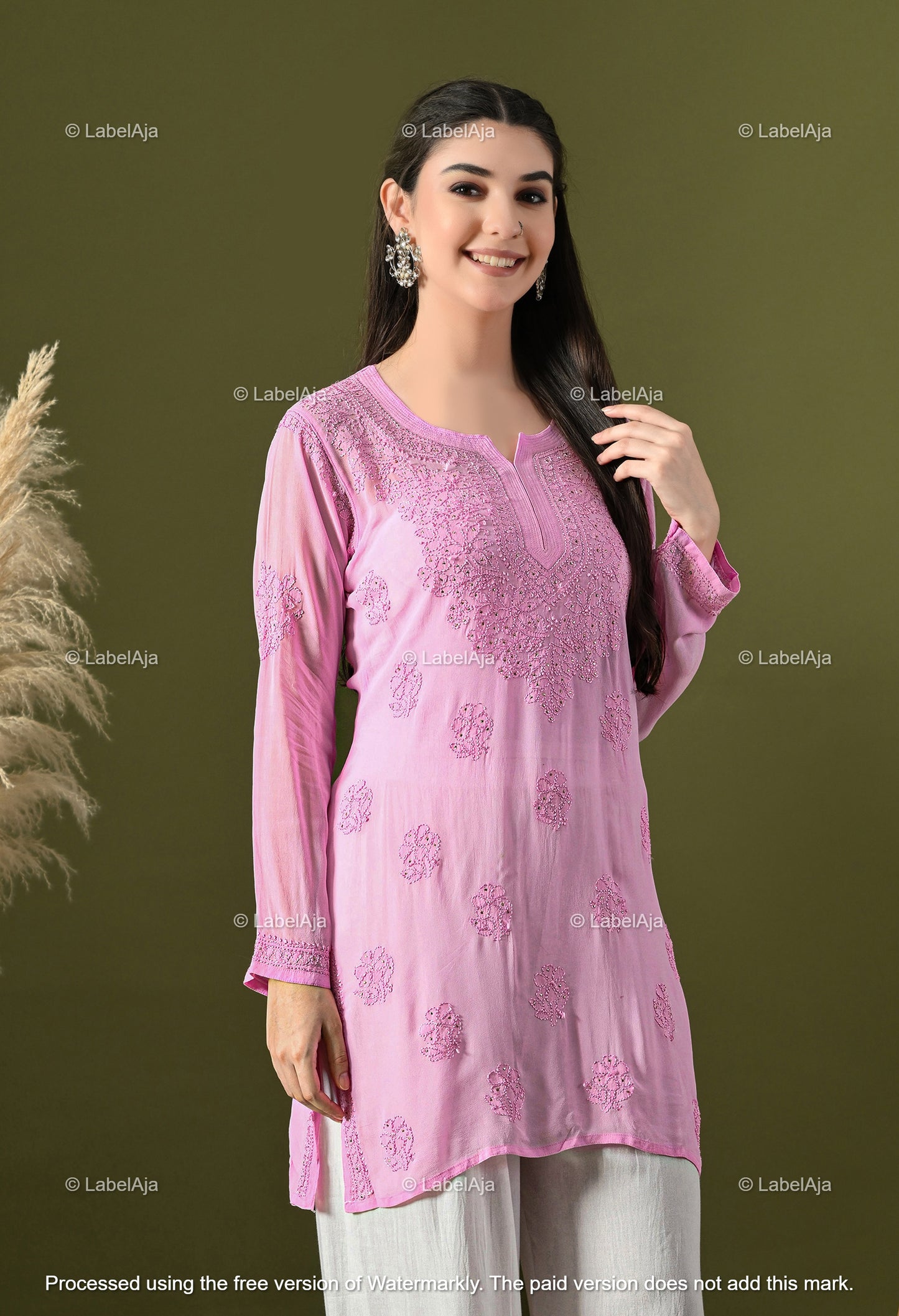 Ayana Viscose Short kurti with Mukaish work