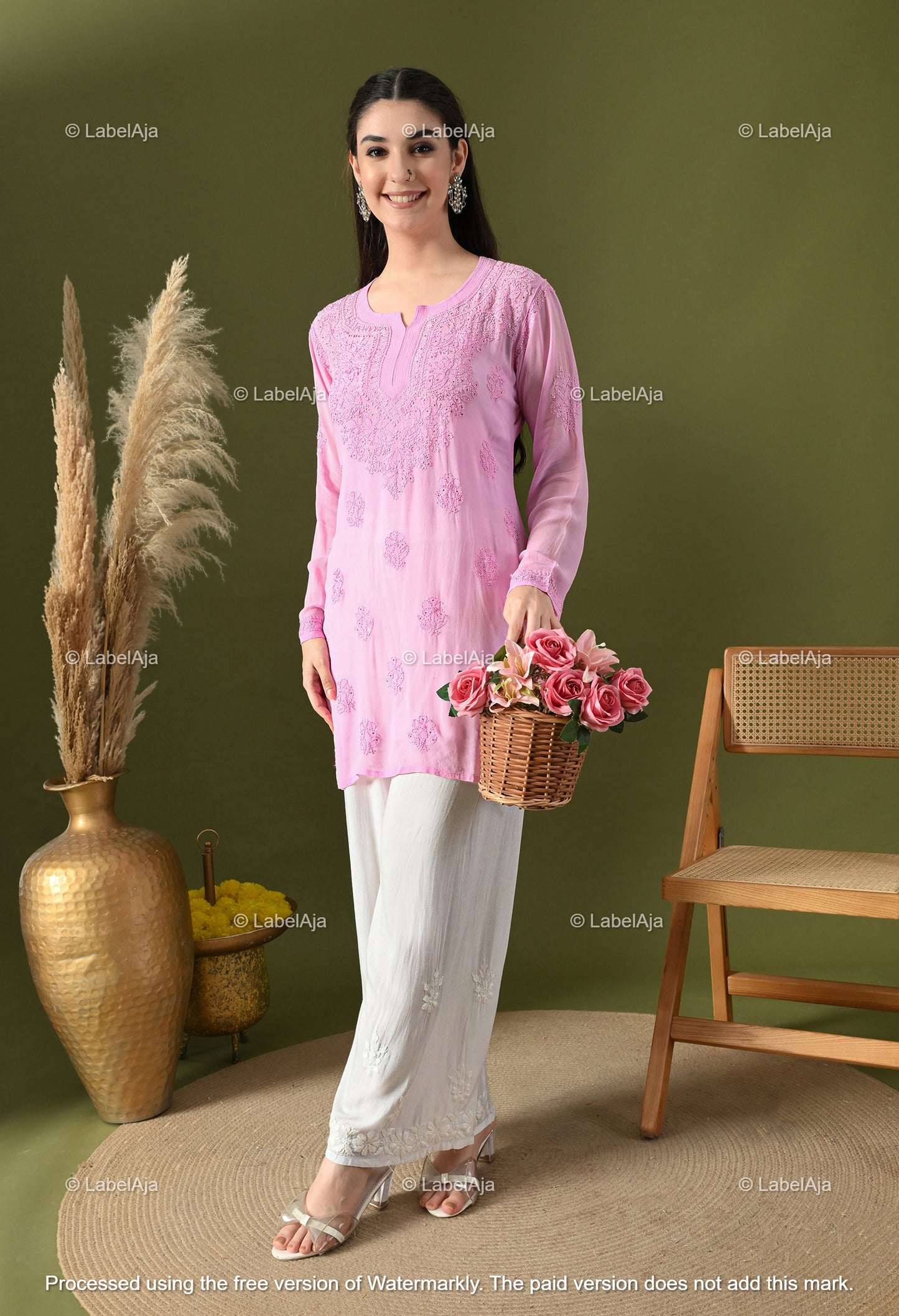 Ayana Viscose Short kurti with Mukaish work