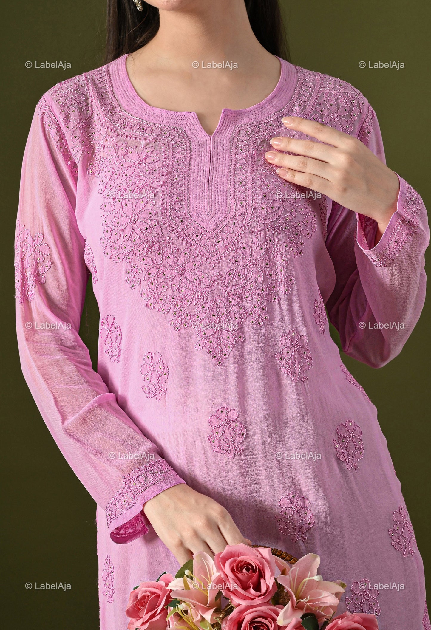 Ayana Viscose Short kurti with Mukaish work