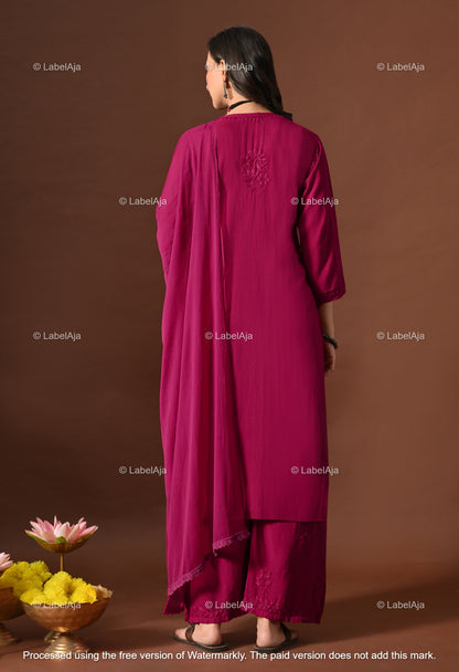 Maya Rayon cotton Kurti, Palazzo and dupatta set