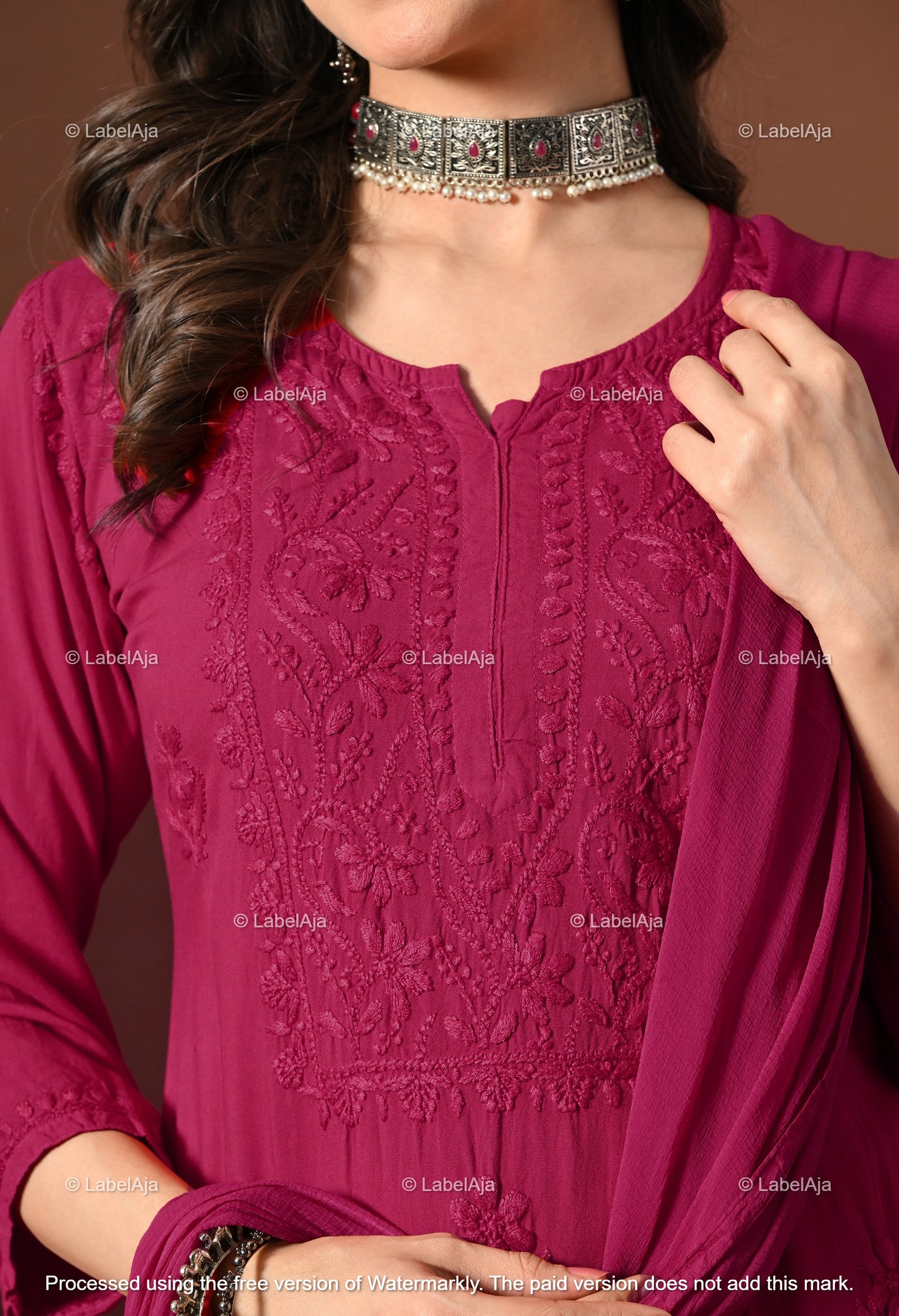 Maya Rayon cotton Kurti, Palazzo and dupatta set