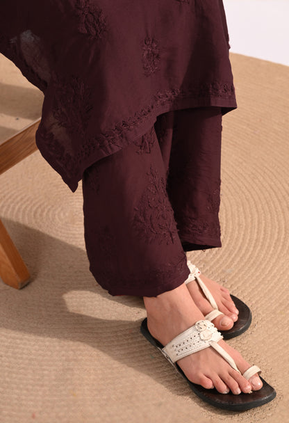 Zaina Chanderi Silk Kurti, Palazzo and dupatta set