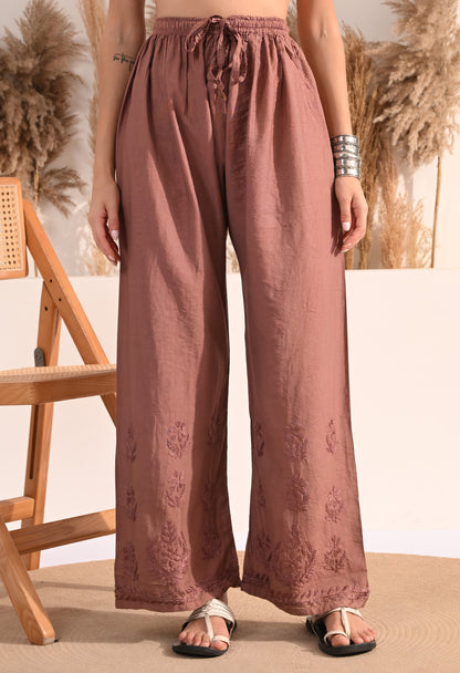 Zaina Chanderi Silk Kurti, Palazzo and dupatta set
