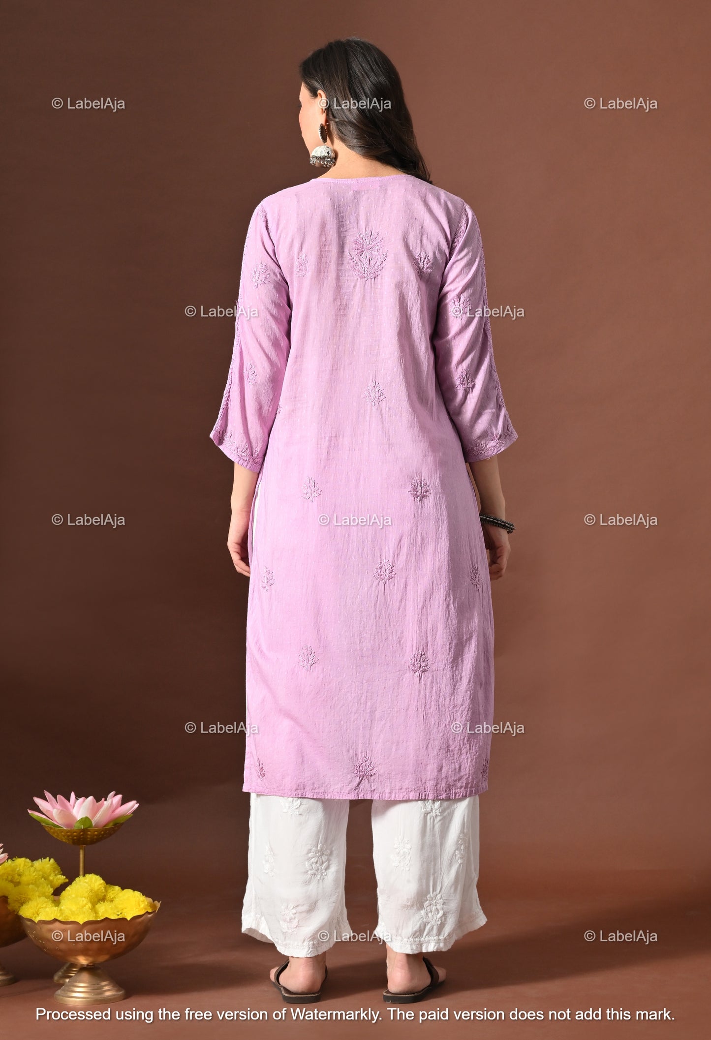 Anvi soft cotton long chikankari kurti