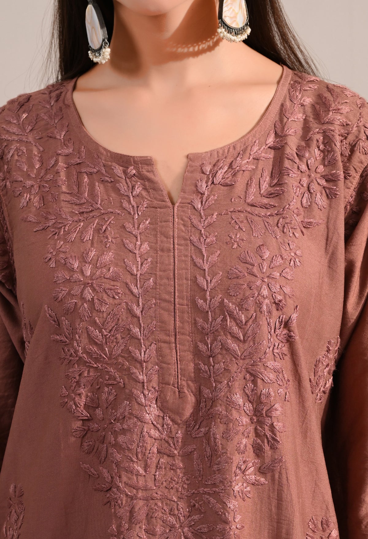 Zaina Chanderi Silk Kurti, Palazzo and dupatta set