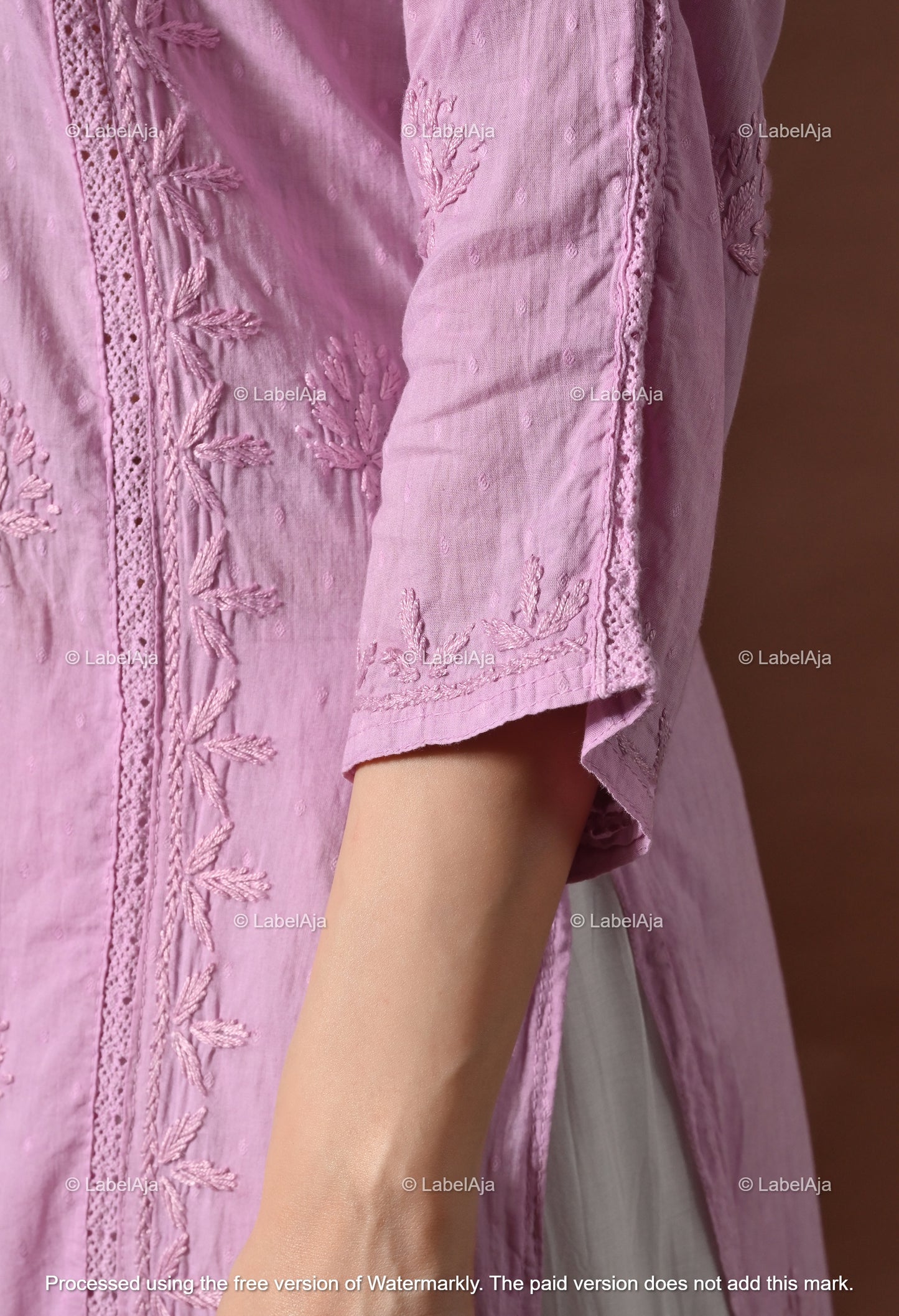 Anvi soft cotton long chikankari kurti