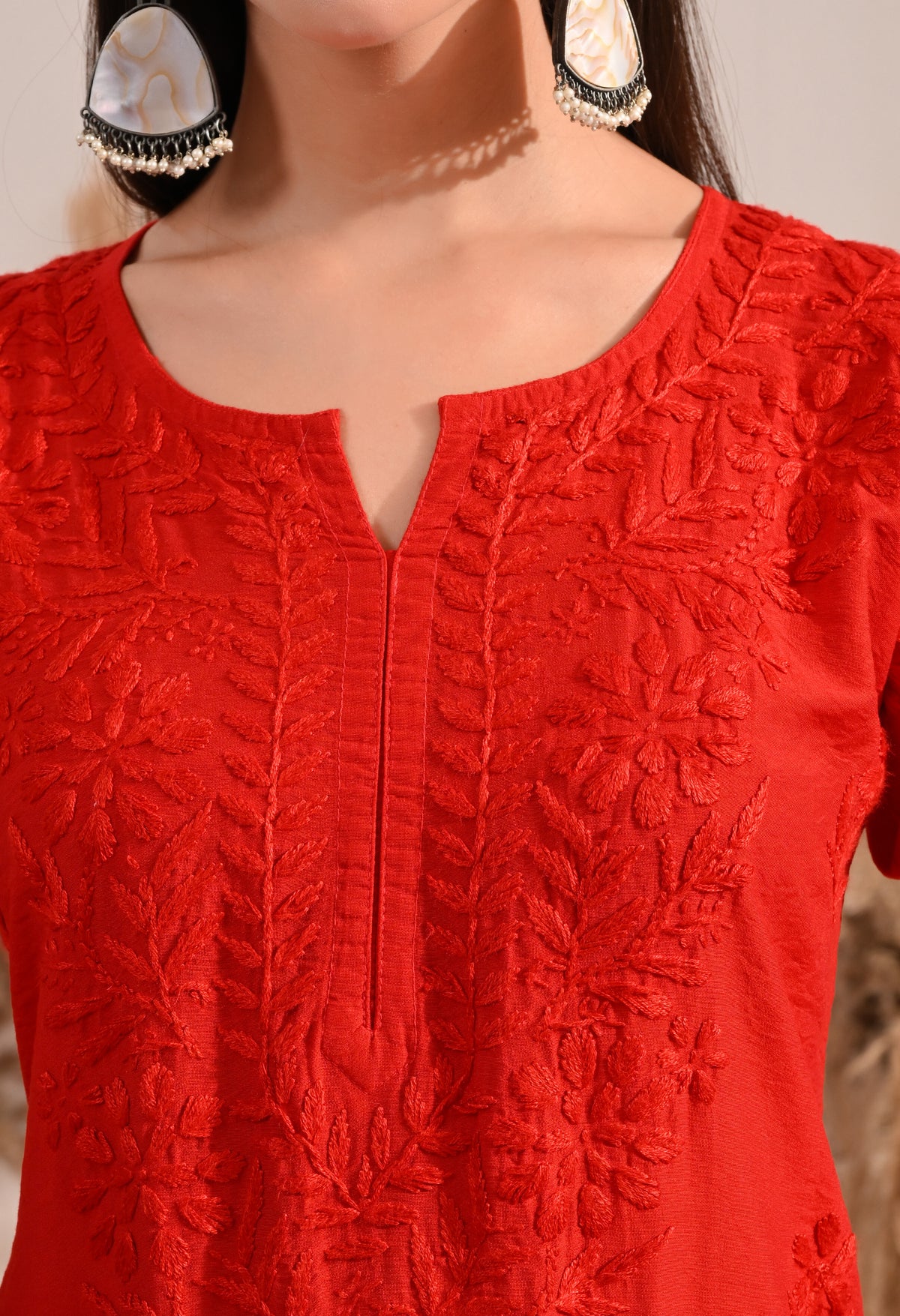 Zaina Chanderi Silk Kurti, Palazzo and dupatta set
