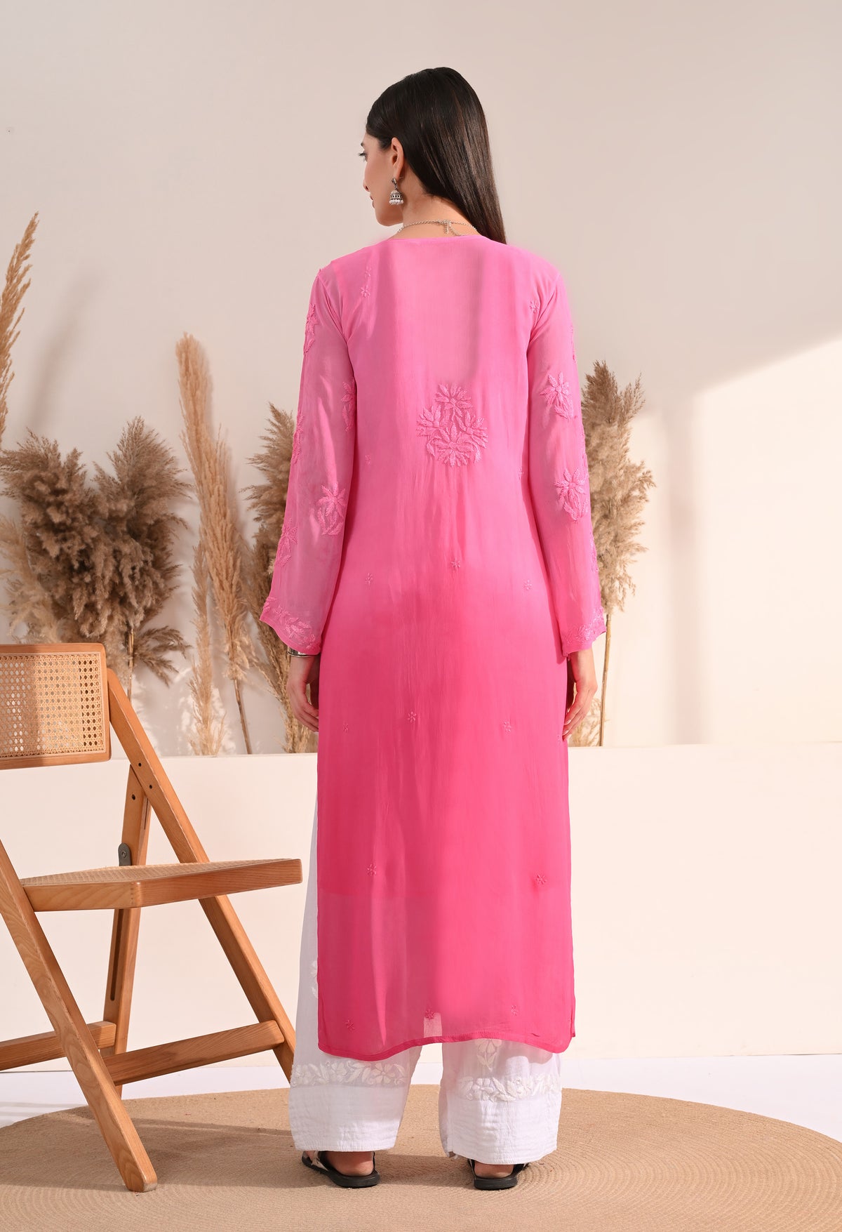 Sana viscose chikankari kurti