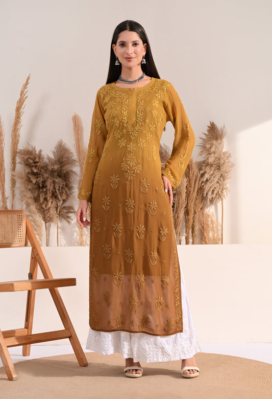 Sana viscose chikankari kurti