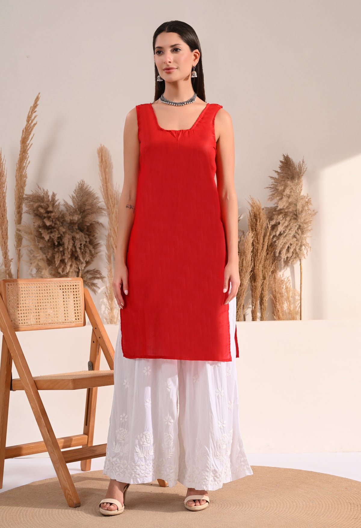 Mustard Yellow Cotton Long Slip