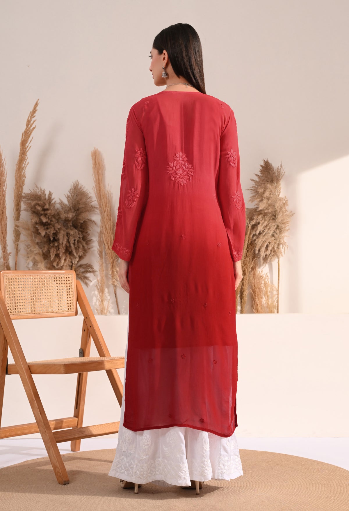Sana viscose chikankari kurti