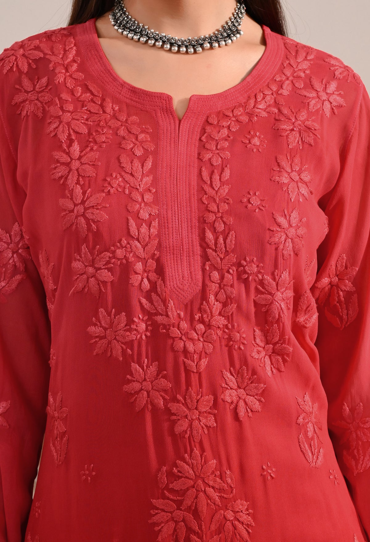 Sana viscose chikankari kurti