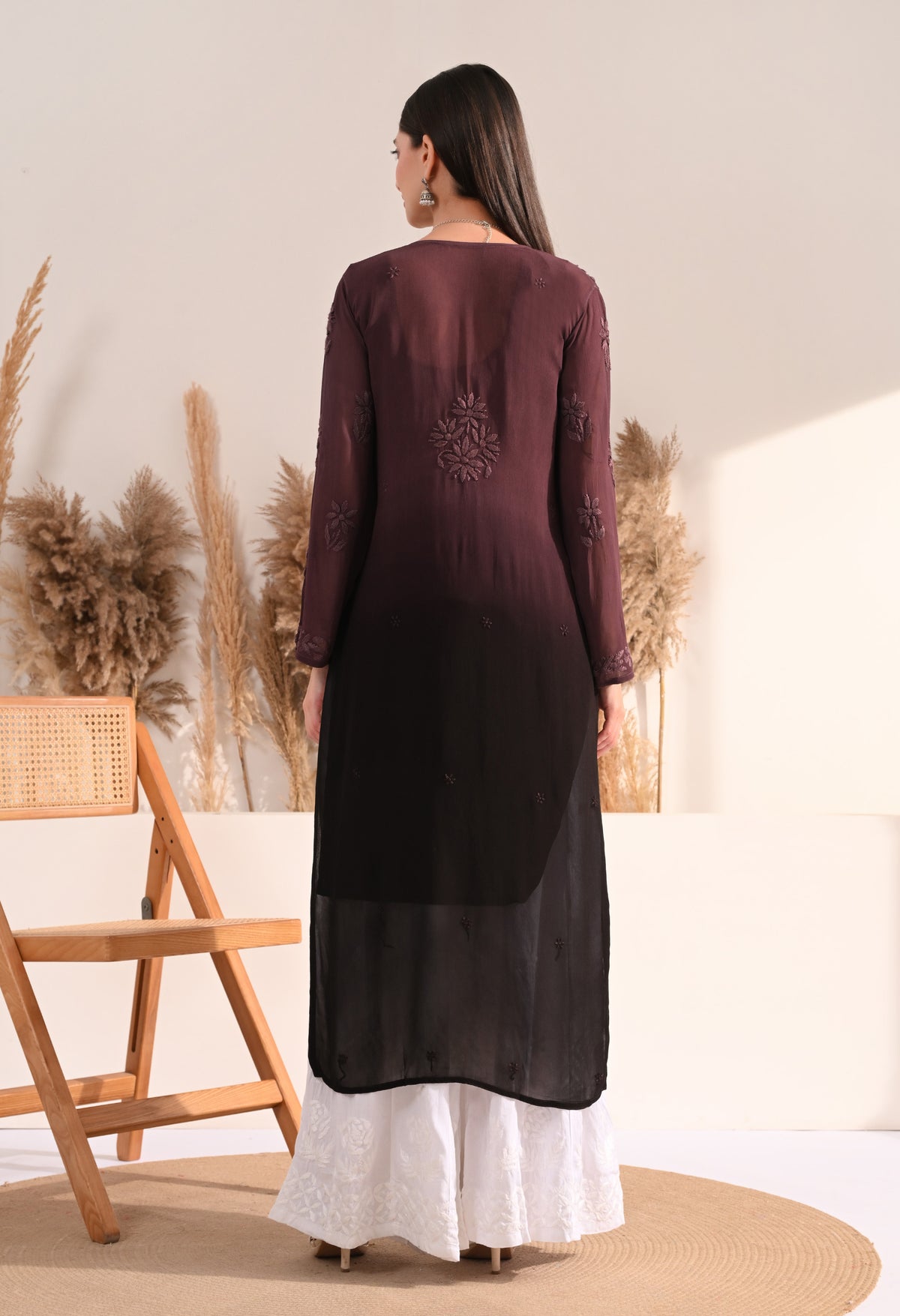 Sana viscose chikankari kurti