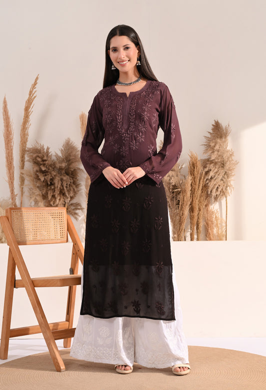 Sana viscose chikankari kurti