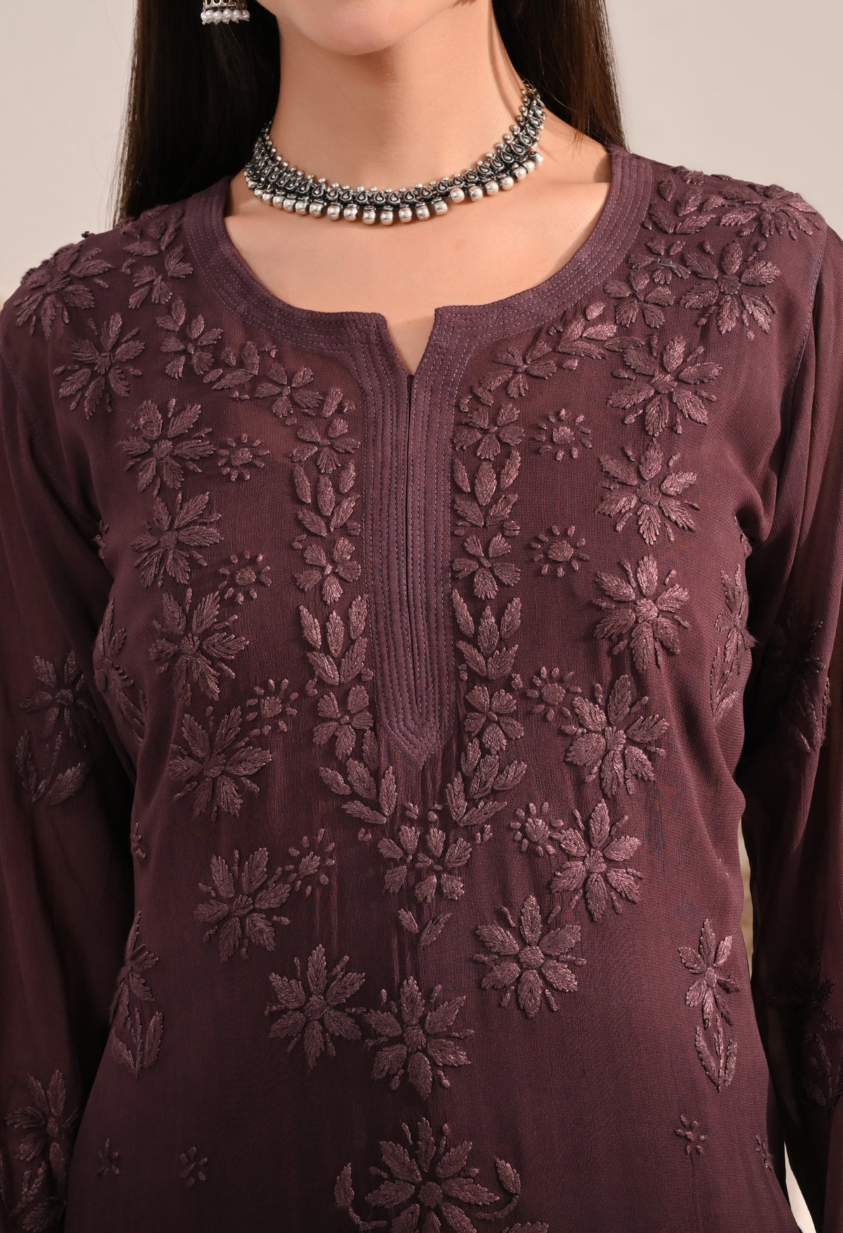 Sana viscose chikankari kurti
