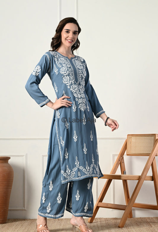 Ruhani Rayon cotton Kurti and Palazzo set