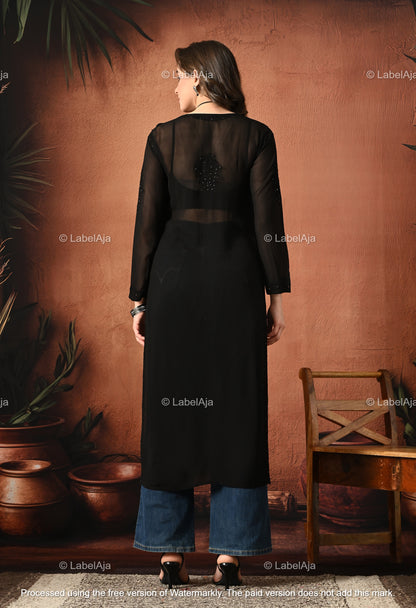Hoor Viscose kurti with Mukaish work