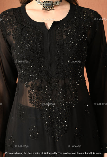Hoor Viscose kurti with Mukaish work