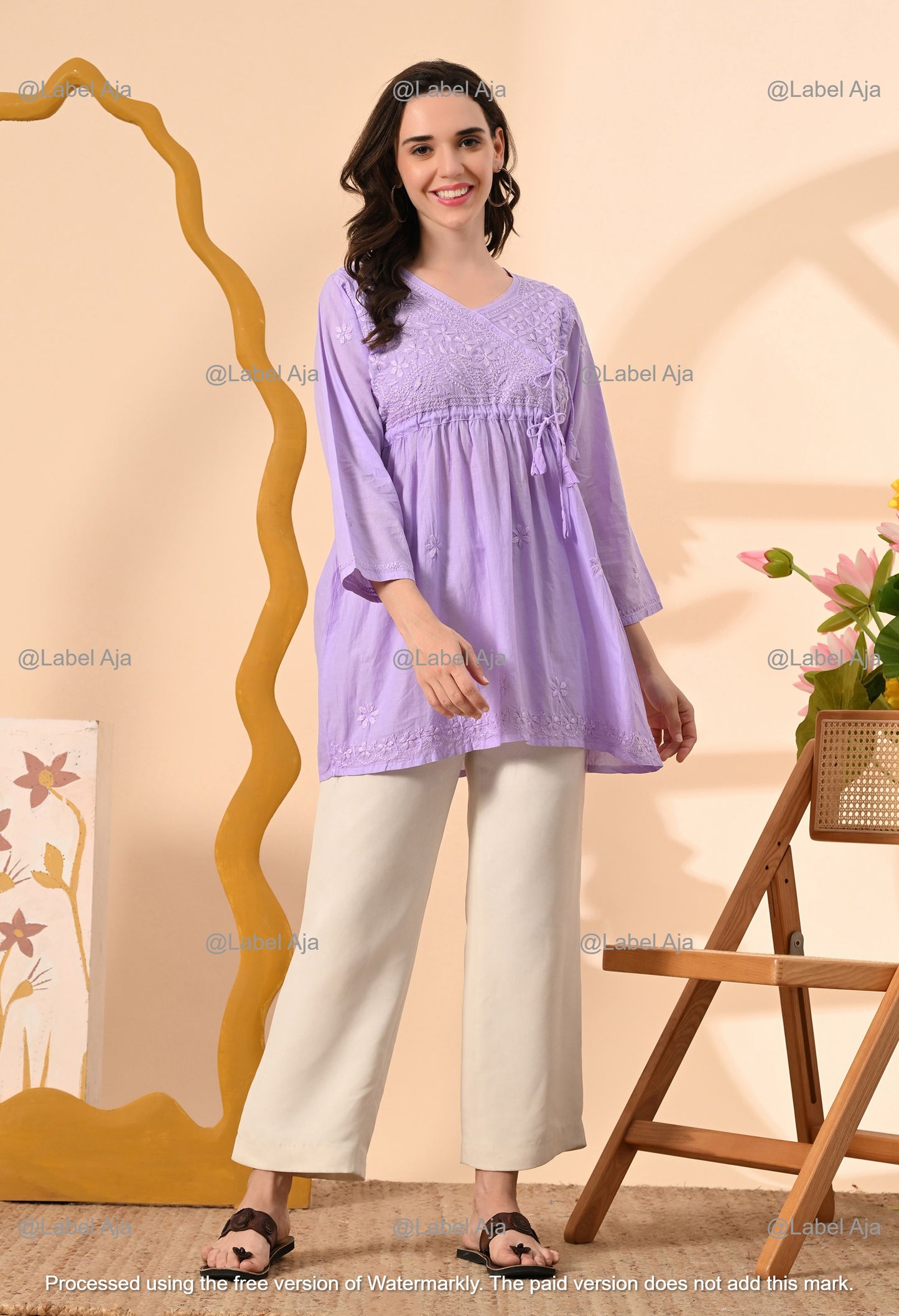 Kaya mul cotton angarakha short kurti