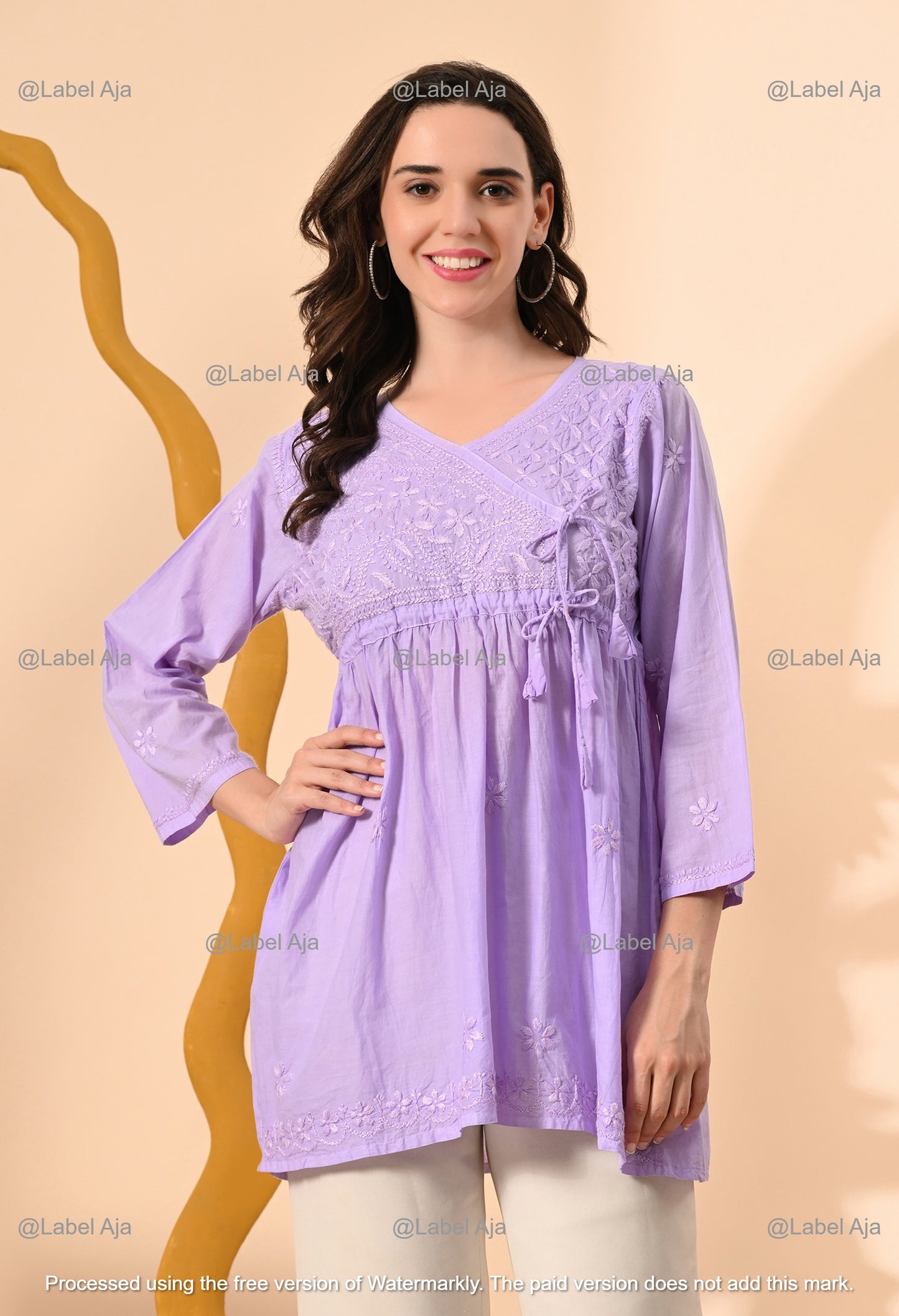 Kaya mul cotton angarakha short kurti