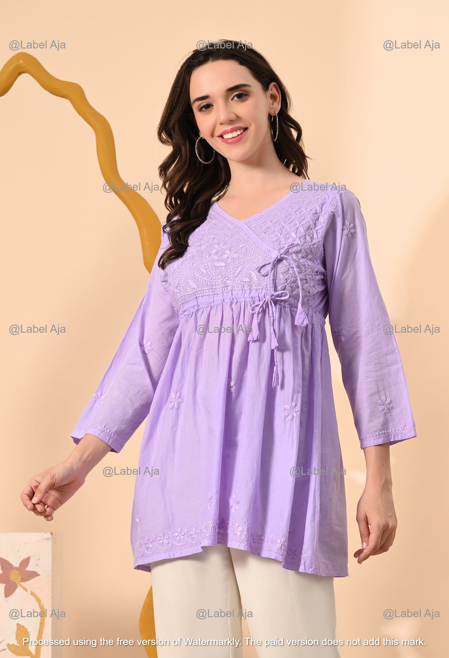 Kaya mul cotton angarakha short kurti