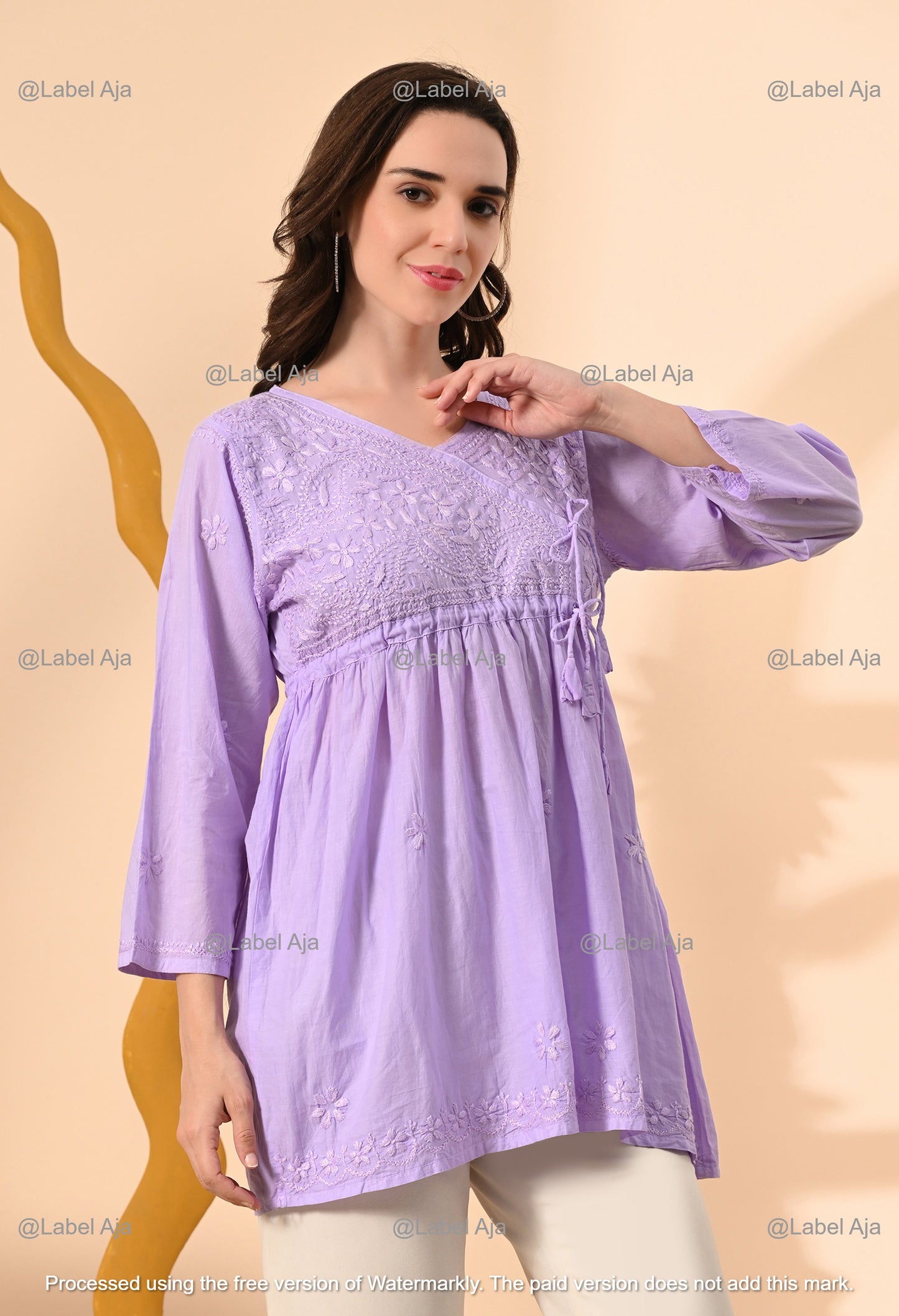 Kaya mul cotton angarakha short kurti