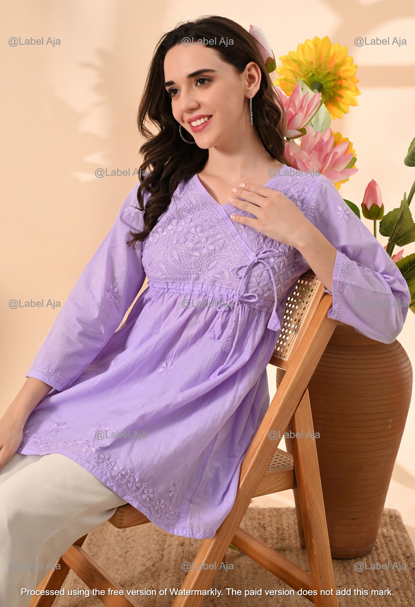 Kaya mul cotton angarakha short kurti