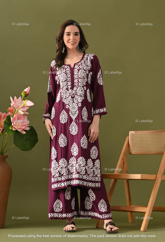 Ruhani Rayon cotton Kurti and Palazzo set