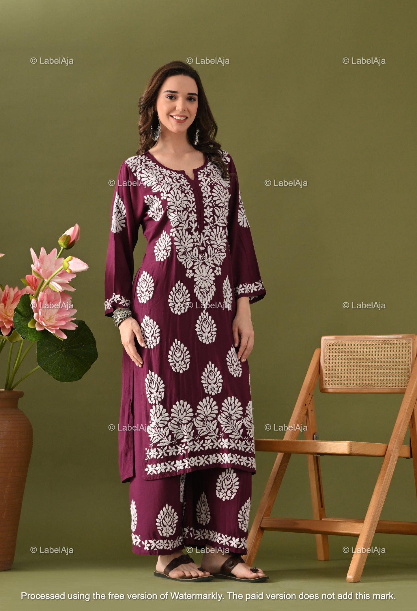 Ruhani Rayon cotton Kurti and Palazzo set