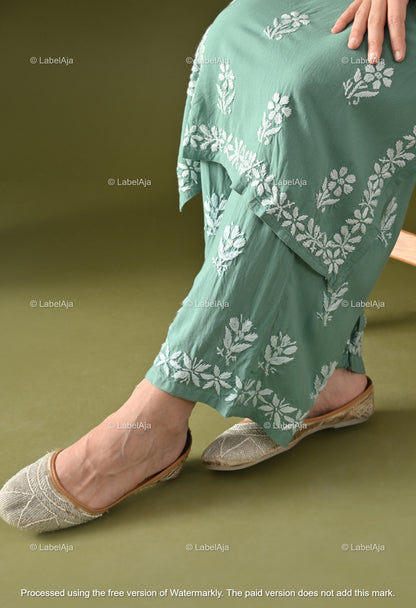 Aavya rayon cotton sleevless  Kurti and Palazzo set
