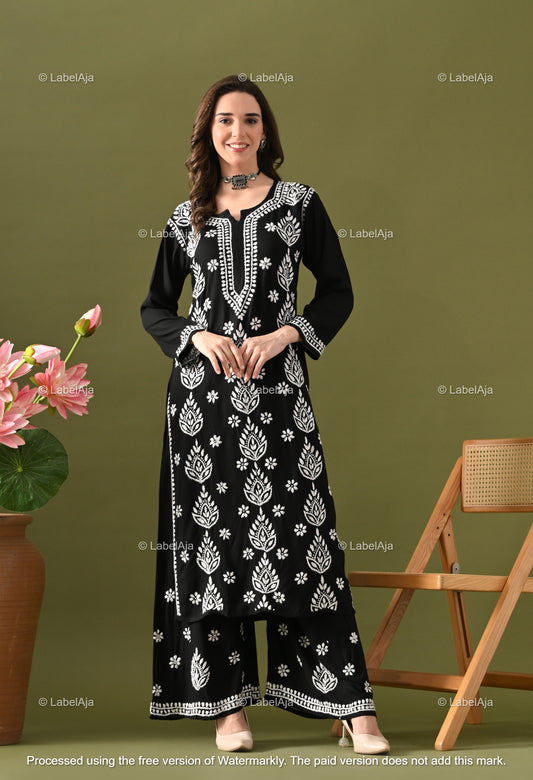 Ruhani Rayon cotton Kurti and Palazzo set