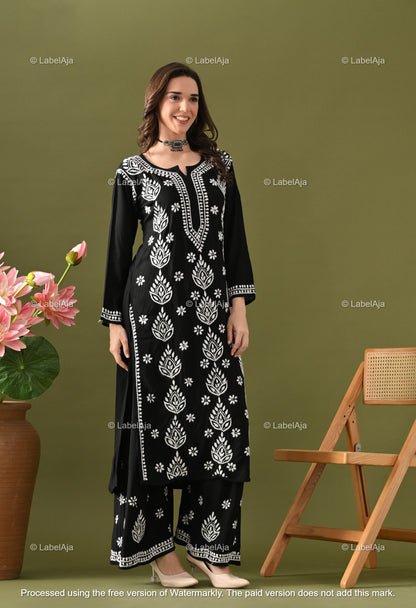 Ruhani Rayon cotton Kurti and Palazzo set