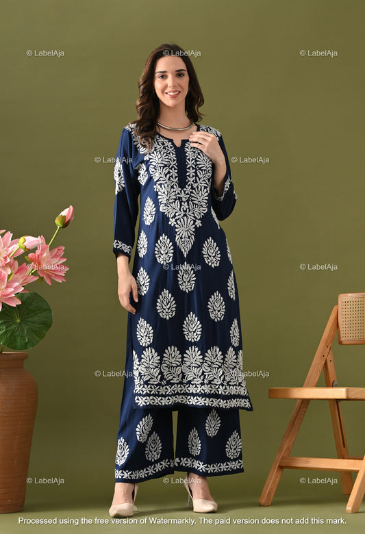 Ruhani Rayon cotton Kurti and Palazzo set
