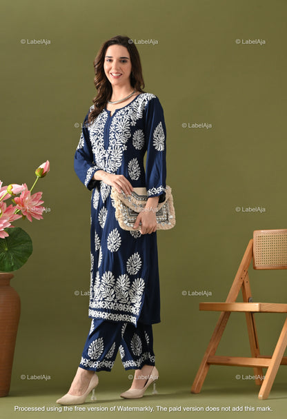Ruhani Rayon cotton Kurti and Palazzo set
